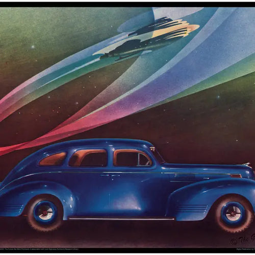 RADEBAUGH - Vintage Futurism Print - 1939 Dodge & Buck Rogers - Legendary Futurist Imagineer Arthur Radebaugh - Escape To The Stratosphere