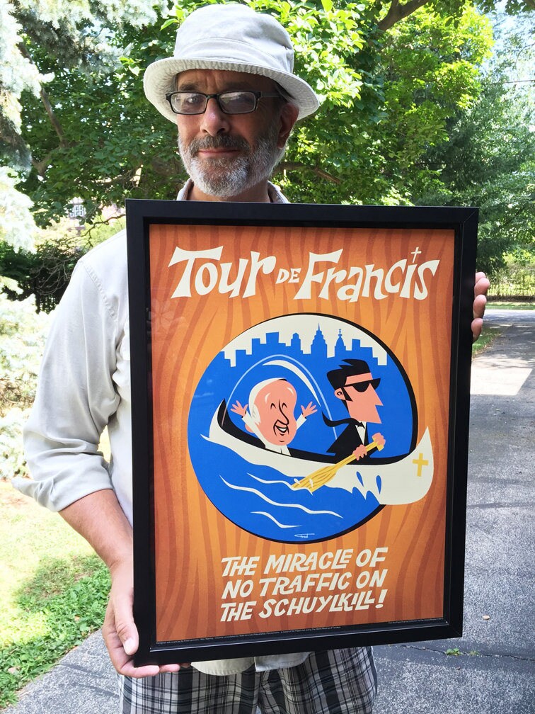 Pope Francis, Philadelphia... The Tour De Francis 2015. Popemobile? Pope Canoemobile! The Miracle of No Traffic on the Schuykill!