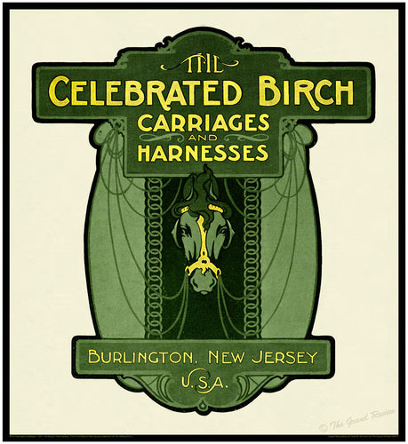 Great Horse Print From 1907 - Birch Carriages - Burlington New Jersey - Horse & Harness - Devon Horse Show -