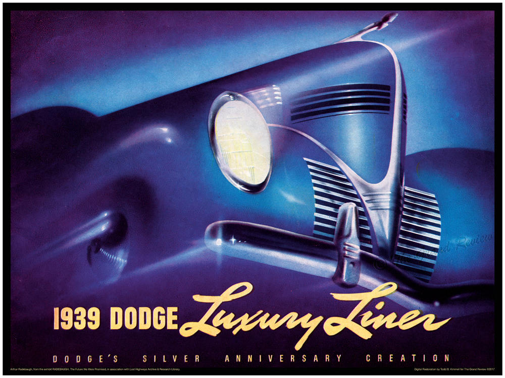 RADEBAUGH, A Great Decorative Print - 1939 Dodge Luxury Liner - Legendary Futurist Imagineer Arthur Radebaugh - Asphalt To Stratosphere!!!