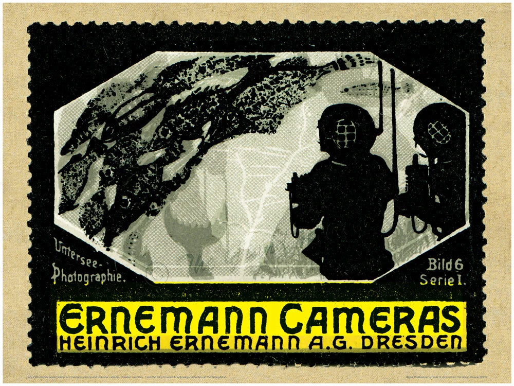 Antique German Print - Ernemann Technical Cameras - Undersea