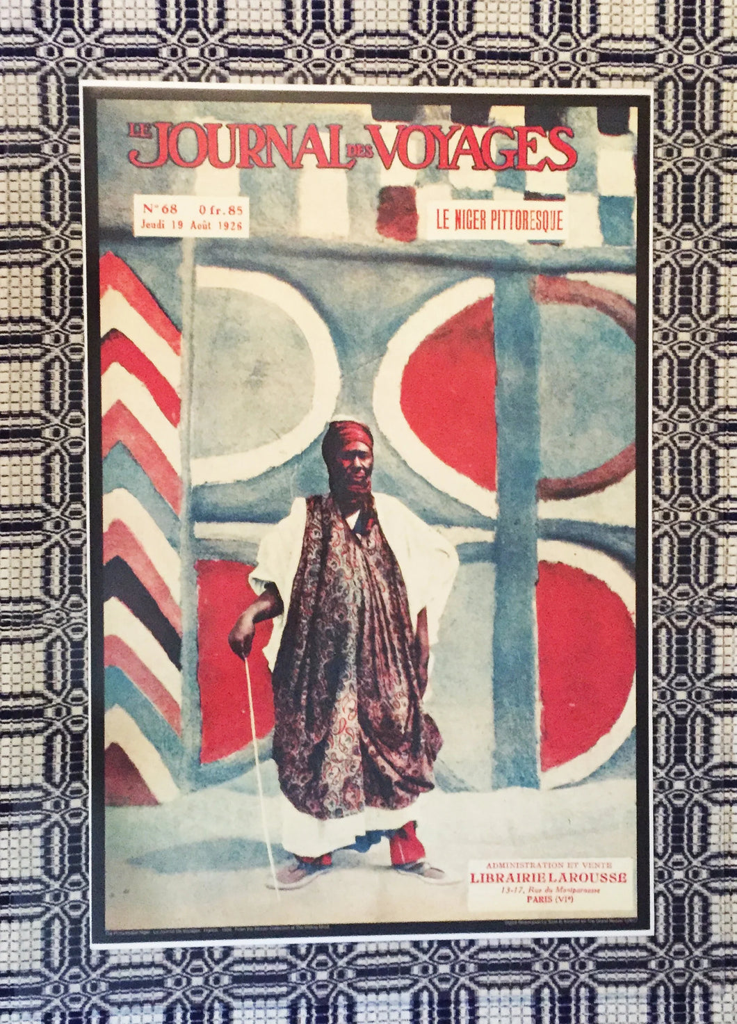 Antique African Print - Picturesque Niger - Painted Architecture Meets Sonia Delaunay - French Colonial Africa