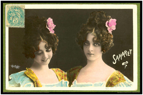 Large Art Print - SAHARET - Elegant International Vaudeville Star - Dancer Extraordinaire - fin de siècle - Gilded Age