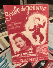 Boule De Gomme - GREAT Cabaret Song By Charles Aznavour / Pierre Roche - Large Art Print From A Digitally Restored Rare, Obscure Music Score