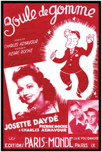 Boule De Gomme - GREAT Cabaret Song By Charles Aznavour / Pierre Roche - Large Art Print From A Digitally Restored Rare, Obscure Music Score