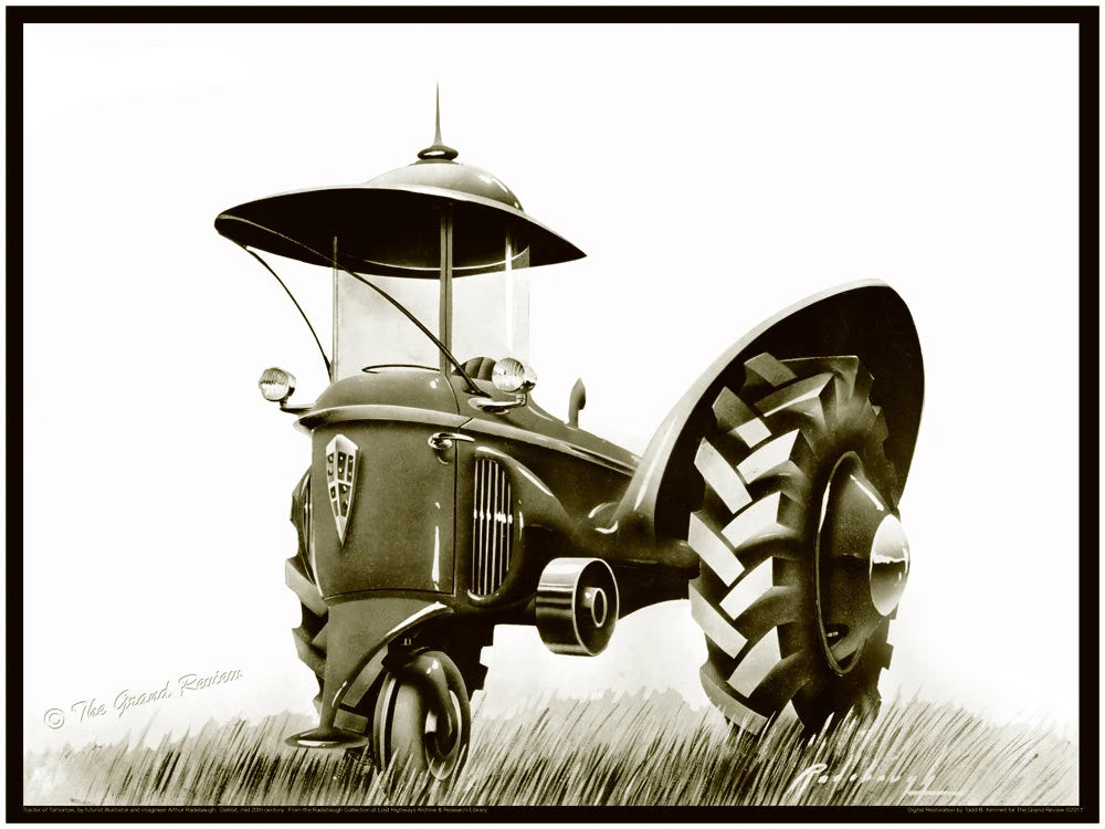 RADEBAUGH, A Great Decorative Print - FFA-Future Farmers of America!!! - Legendary Futurist Imagineer Arthur Radebaugh - Tractor of Tomorrow