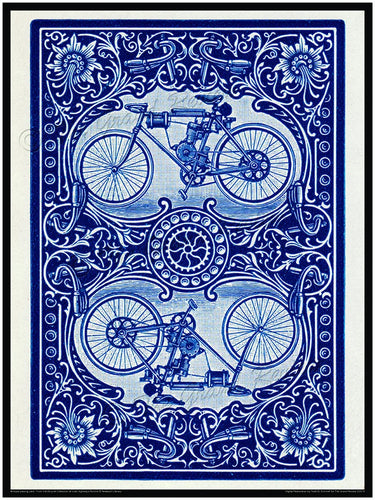 Antique Moped - Antique Motorcycle Print - Rod Brakes - Early 20th Century - Tweed Ride - The Wild Ones meet The Mild Ones!