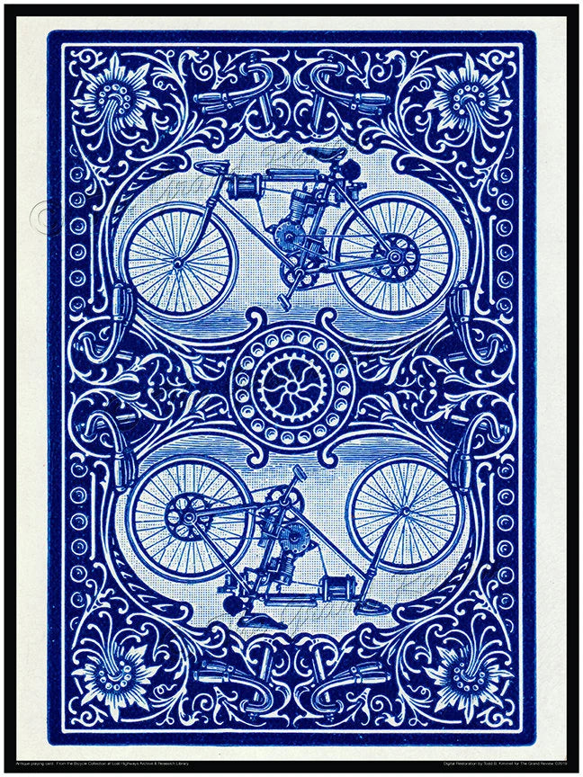 Antique Moped - Antique Motorcycle Print - Rod Brakes - Early 20th Century - Tweed Ride - The Wild Ones meet The Mild Ones!