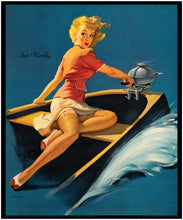 Vintage Trailer Print - Lovely 1930s Streamline Promises Of Adventures Yet To Come - Wood - Masonite - Pleather And Wholesome Lasses