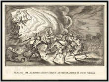 OVID - A Remarkable Print - Ovidii Metamorphosis - 1641 Classical Latin Edition - Ulysses, Circe, Pigs, Harpies, Witches, Monsters, Dragons