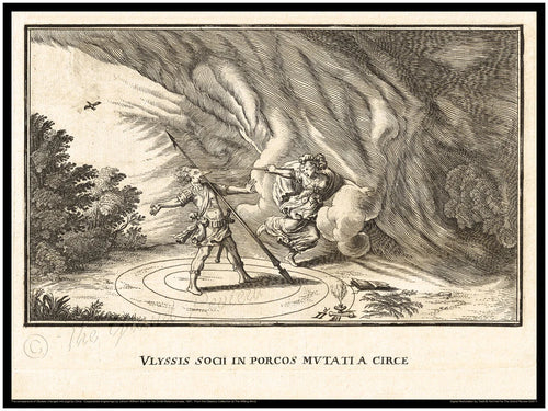 OVID - Violent Touch Of Sorcery - Ovidii Metamorphosis - 1641 Classical Latin Edition - Companions of Ulysses changed into pigs by Circe