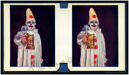 Prohibition Era Beer History Print - The Rather Unnerving Pagliacci Clowny Clown With His Overflowing Oktoberfest Antique Stein