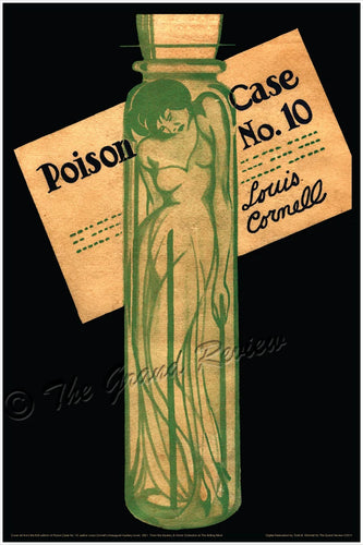 Poison Bottle Print - Noirish Toxicology Murder Mystery Cover Art- Disheveled Vintage Nightgown - Aged In The Bottle