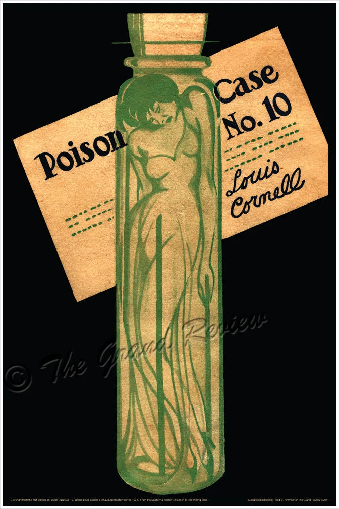 Poison Bottle Print - Noirish Toxicology Murder Mystery Cover Art- Disheveled Vintage Nightgown - Aged In The Bottle