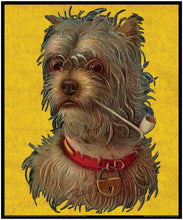 Cairn, Norwich or Mixed Terrier? Large Antique Dog Print - CLAY PIPE DOGGIE - Victorian Era Paper Scrap with character and visual pop!