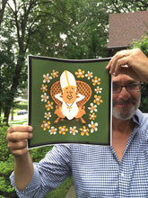Pope Francis, recharging his batteries, LP cover size for an LP cover frame