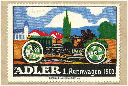 Antique German Print - Adler Rennwagen 1903