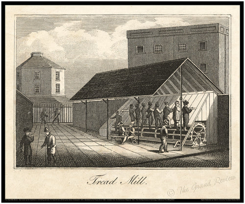 The Brixton Tread Mill or Everlasting Staircase 1822 - A Restored Print - Crime - Punishment Meets The Horrors Of The Industrial Revolution