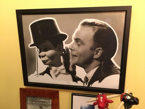 Edgar Bergen and Charlie McCarthy - An Intimate Moment between Old Friends - Large Format Print From A Studio Orginal - Ventriloquist Dummy