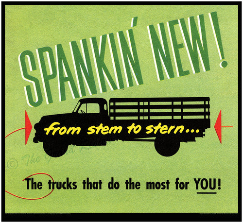 Vintage Truck Print - Spankin' New 1951 Dodge