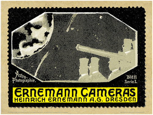 Antique German Print - Ernemann Technical Cameras - Astro Photographie