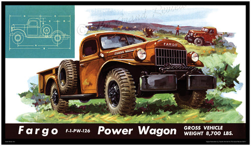 Vintage Truck Print - Fargo Power Wagon - Post War Dodge Power Wagon 1948 Sold In Canada As FARGO