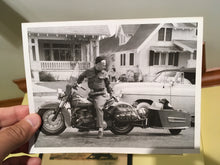 VINTAGE HARLEY DAVIDSON, Vintage Trailer Print - Lovingly Home Made For A Jack Russell - Suicide Shift - 1950