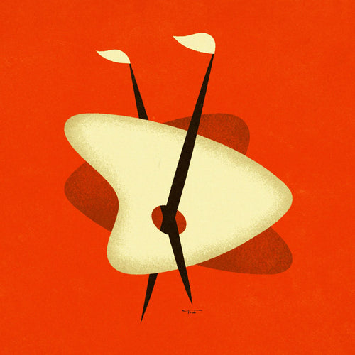 Kidney Shapes with Crossed Torches