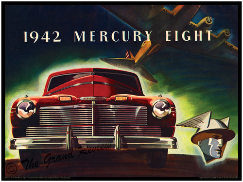 Vintage Car Print - 1942 Mercury Eight - Post December 7 1941