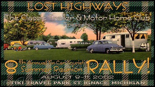 Vintage Trailer Print - Tin Can Tourists - Vintage Trailer Rally Poster - St Ignace Michigan - Lost Highways Classic Trailer and Motor Home