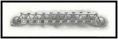 Antique 10 Seater Bicycle - Vintage Bike Print - The Orient Oriten - AKA The Decemtuple - 1899