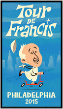 Pope Francis comes to Philadelphia, commemerative poster in a Mid Century style! World Meeting of Families 2015