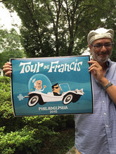 The POPEMOBILE! Pope Francis in Philadelphia, large print for framing. The space age Popemobile, a bubble top on a Meyers Manx dune buggy!
