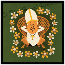 Pope Francis, recharging his batteries, LP cover size for an LP cover frame