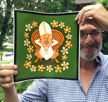 Pope Francis, recharging his batteries, LP cover size for an LP cover frame