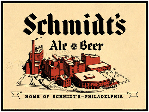 Vintage German American Print - Schmidts of Philadelphia - Northern Liberties Brewery - German American - 2nd Street and Girard Avenue