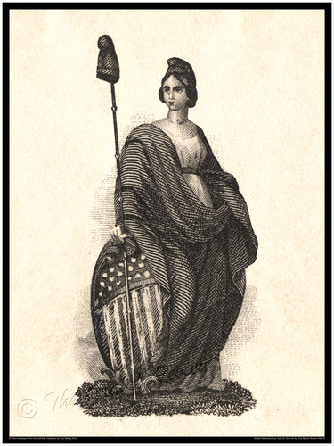 Civil War print - Standing Liberty - Lady Liberty