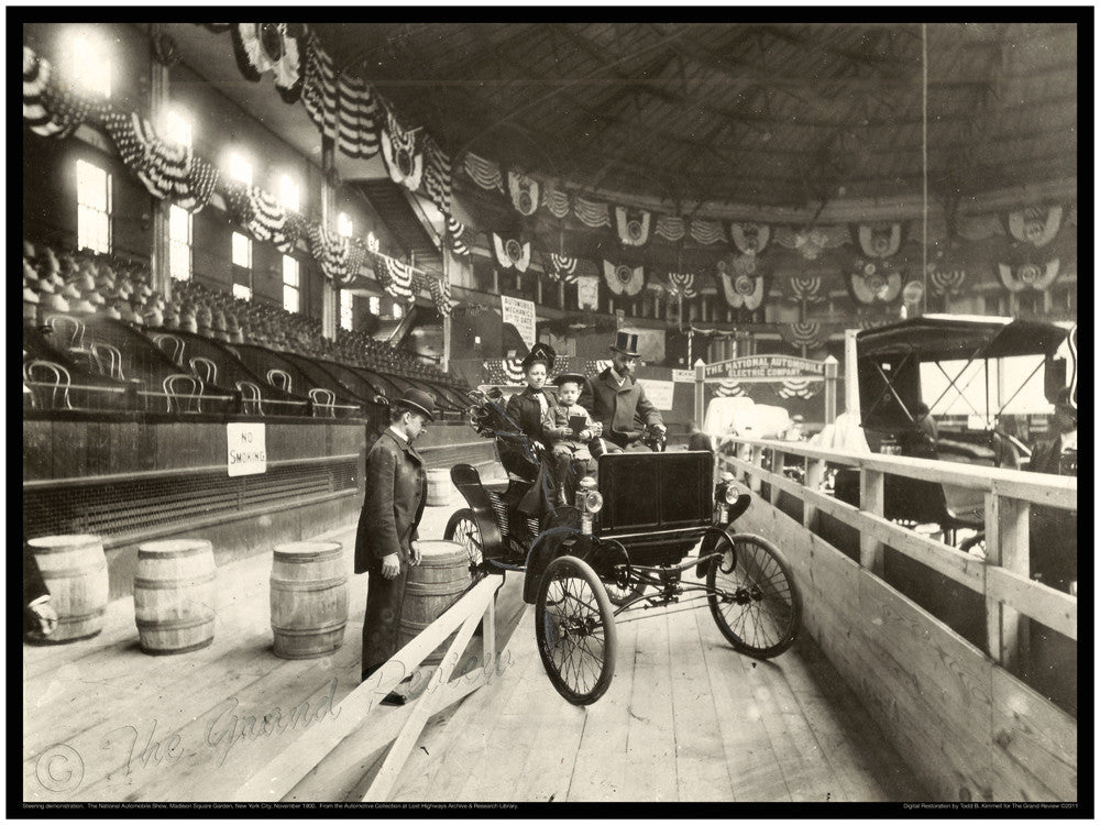 Antique Car Print - 1st National Automobile Show - 1900 - Madison Square Garden