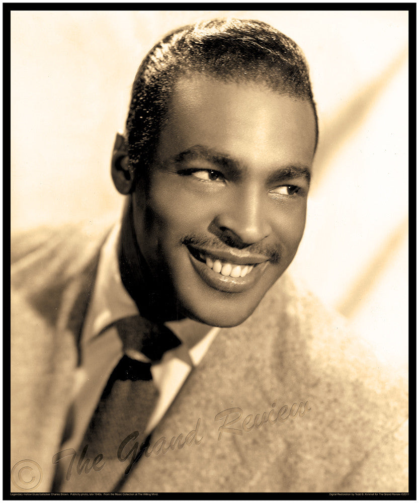 Vintage Blues Print - Legendary Blues Singer Charles Brown - Late 1940s Los Angeles Style