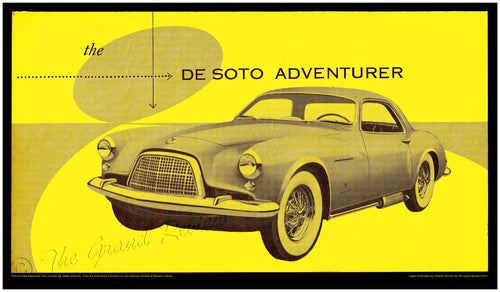 Vintage Car Print - De Soto Adventurer - 1953 1954 - The American Sportscar - pre Corvette