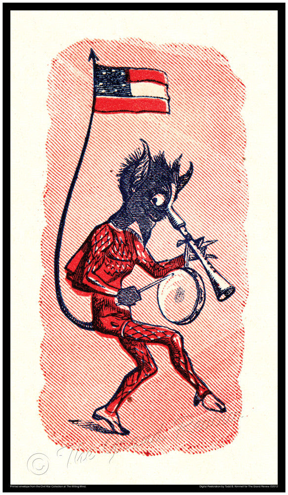 Civil War print - Confederate devil fife and drum