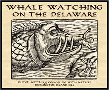 Antique Delaware Mike Hinge - New Zealand / American Illustrator - Print of MAORI TATTOO STYLE Dragon, with amazing techno printed circuits throughout Whale Print - Whale Watching - Burlington New Jersey - Horrible Sea Monster (Copy)